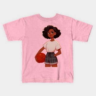 Female basketball player Kids T-Shirt